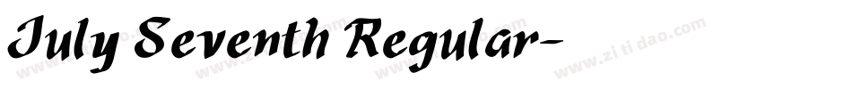 July Seventh Regular字体转换